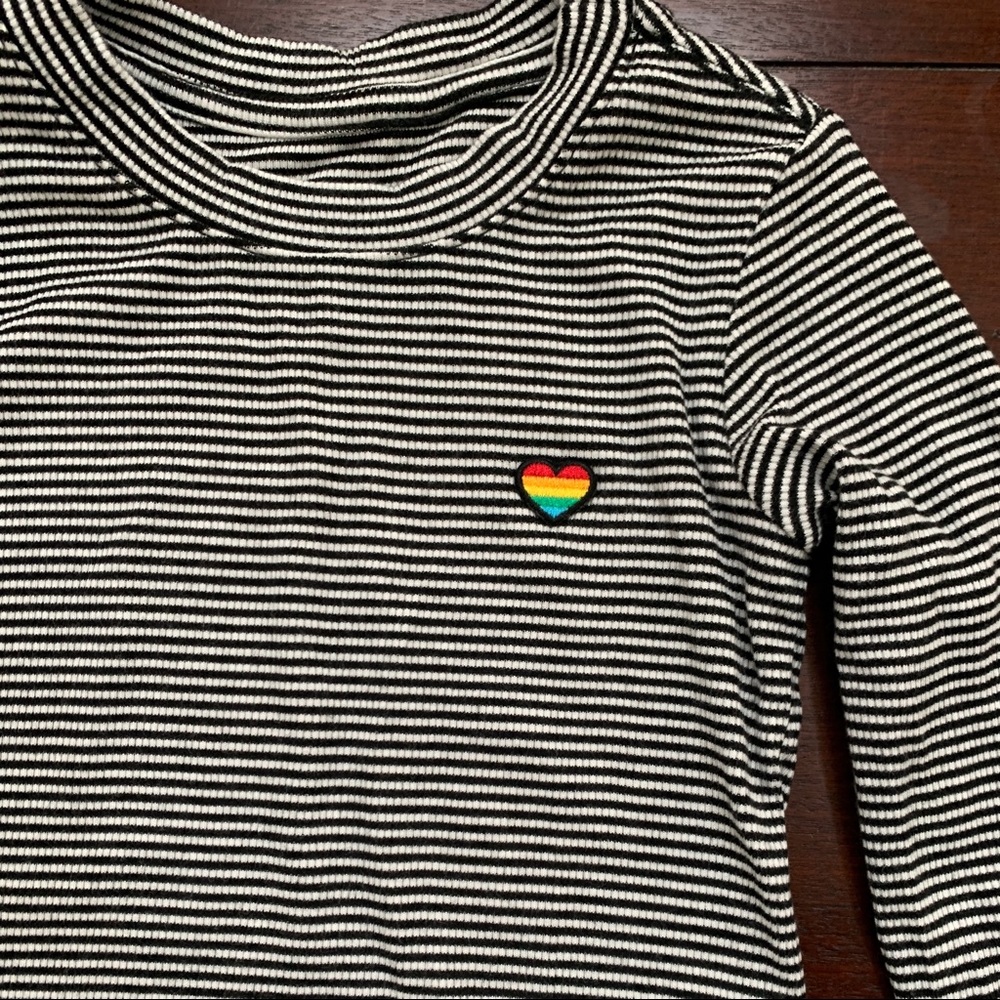 Spiritual Gangster Kids Black White Rainbow Heart
